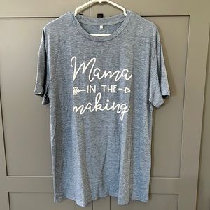 Woman’s Maternity Sz 2XL “Momma in the Making” Blue Heather T-shirt